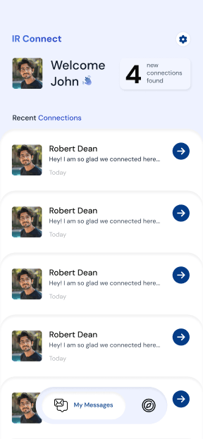 IR CONNECT APP screen 2